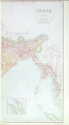 Mapa da Índia, 1877
